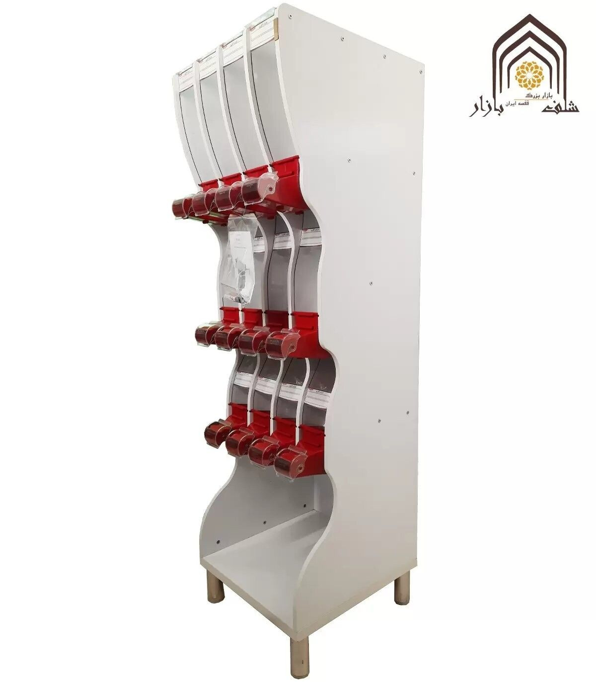 استند اجیل خشکبار الینا با طراحی مدرن و جادار برای نمایش و نگهداری محصولات خشکبار