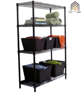 قفسه نیمه سنگین صنایع مفتولی آریا توس با طراحی کارامد و فضای ذخیره‌سازی مناسب برای منزل یا محل کار.