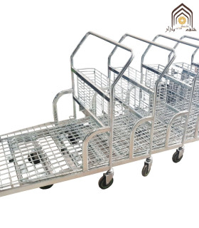 گاری حمل بار کفی صنایع مفتولی آریا توس برای جابجایی آسان و راحت مهمات طراحی شده است.