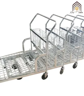 گاری حمل بار کفی صنایع مفتولی آریا توس برای جابجایی آسان و راحت مهمات طراحی شده است.