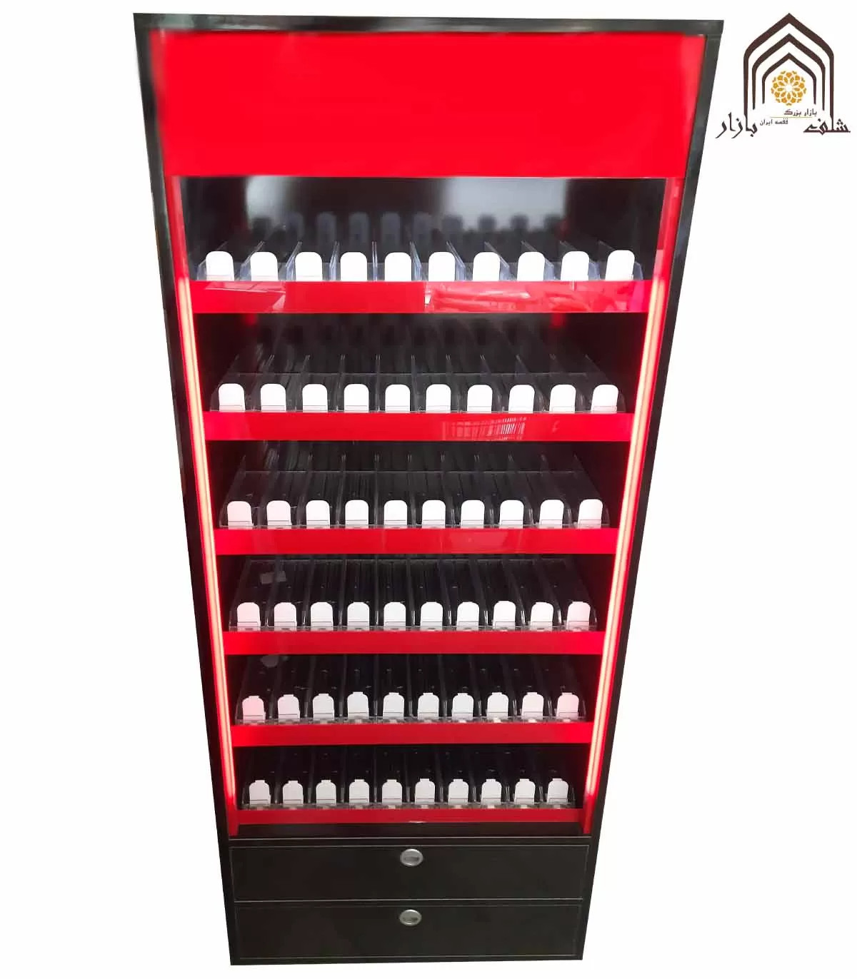 استند ایستاده سیگار تنباکو با طراحی کاربردی و جاگیری مناسب برای نمایش و نگهداری بطری‌های سیگار.