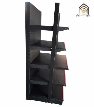 قفسه سنگین فروشگاهی فرانسوی با طراحی مشبک مناسب برای ساماندهی و نمایش محصولات در فروشگاه‌ها.