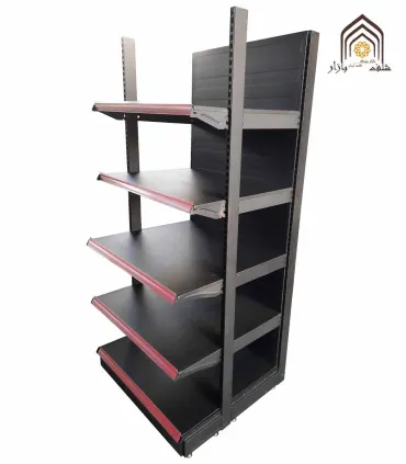 قفسه سنگین فروشگاهی فرانسوی سامان انبار شرق طوس با طراحی مدرن و کارایی بالا برای نمایش محصولات.