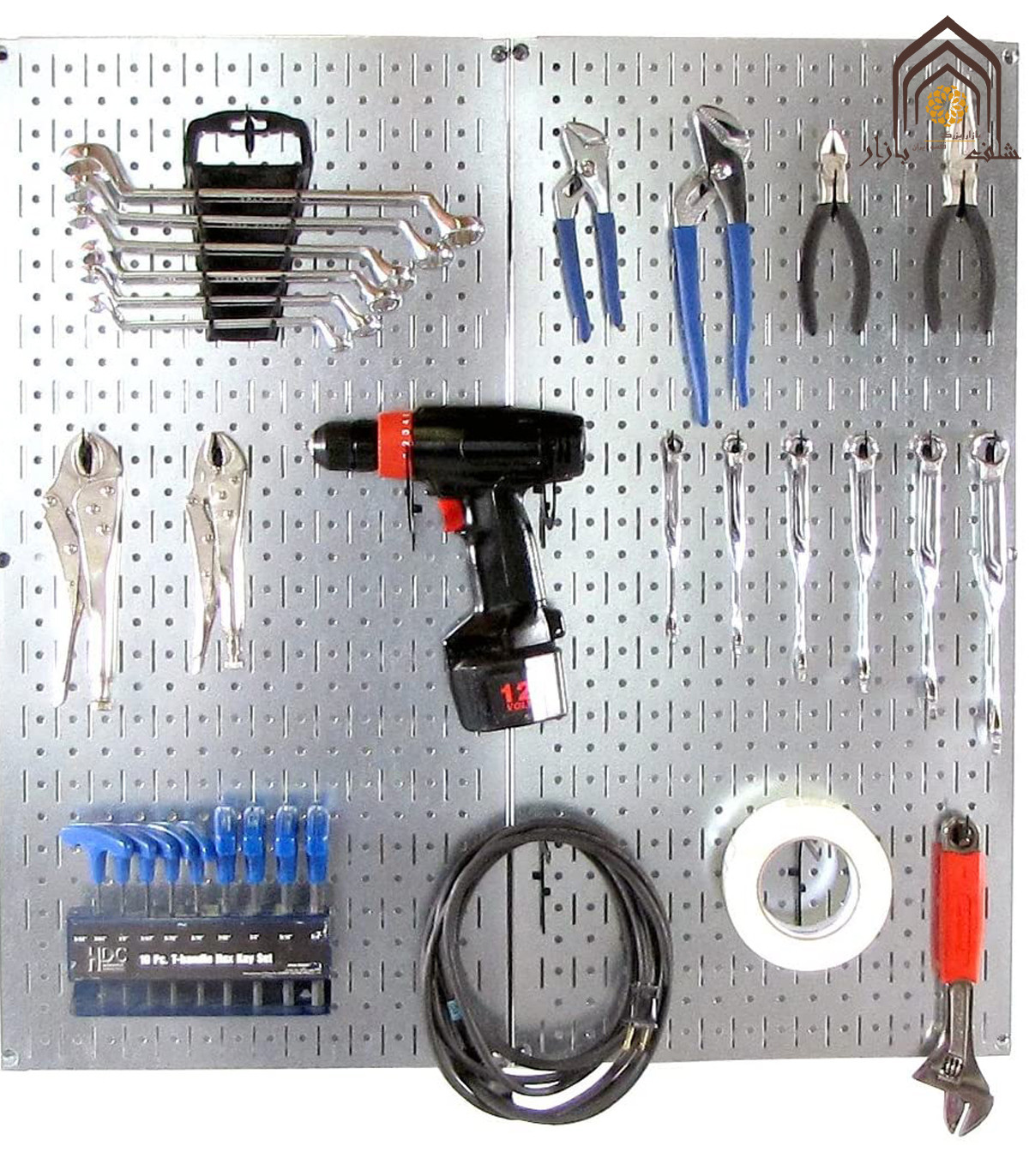 تخته ابزار حرفه‌ای با مجموعه‌ای کامل از ابزارهای متنوع و با کیفیت برای کارهای تعمیراتی.