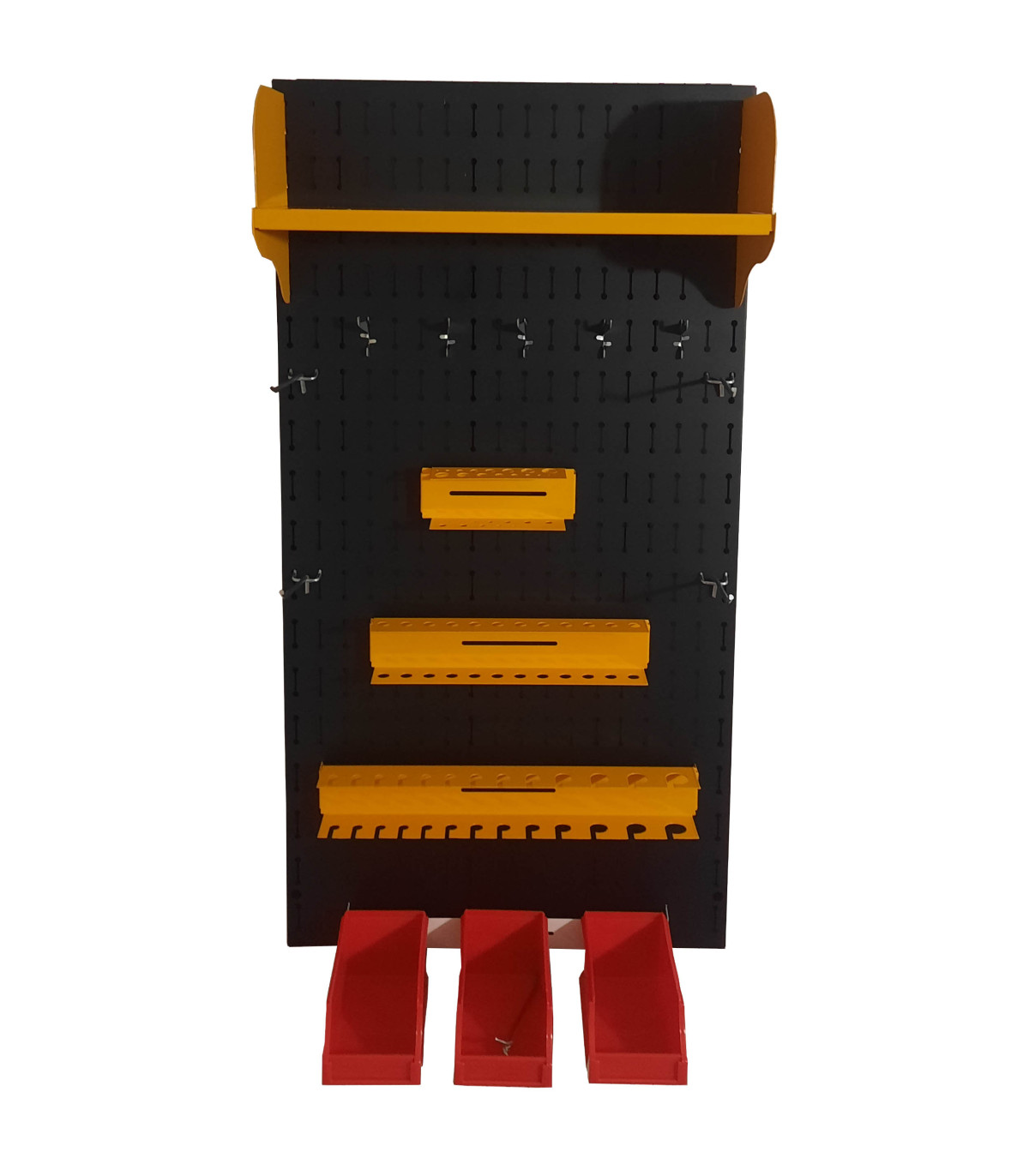 تخته ابزار حرفه‌ای با طراحی کارآمد و قفسه‌های منظم برای دسترسی آسان به ابزارهای شما.