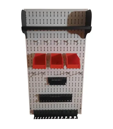 تخته ابزار صفحه پانچدار برای سازماندهی ابزار و لوازم کار، به راحتی قابل نصب و استفاده است.