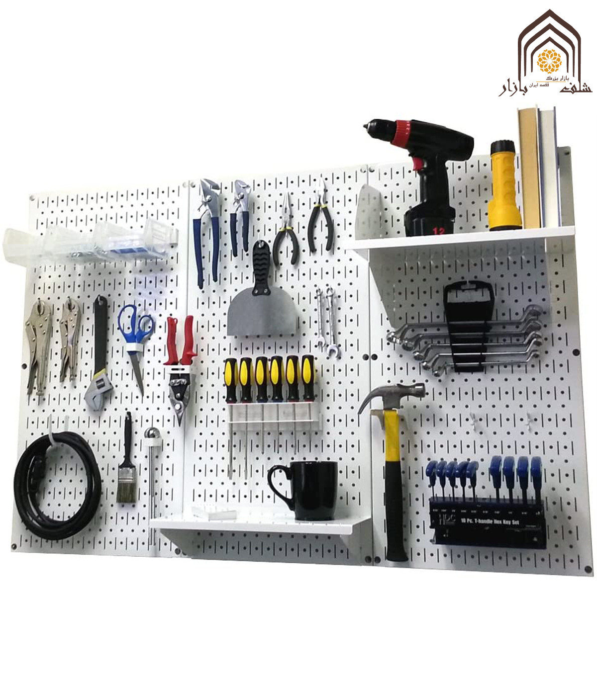 پگ برد افقی 50×100 مناسب برای سازماندهی ابزار و لوازم کار در محیط‌های مختلف با کیفیت بالا و طراحی کاربردی.