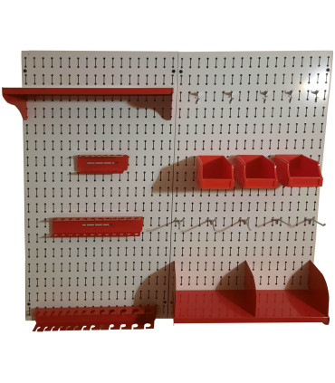 پگ برد حرفه ای با سیستم سازماندهی و ذخیره سازی ابزار و لوازم، مناسب برای کارگاه‌ها و فضاهای کوچک.