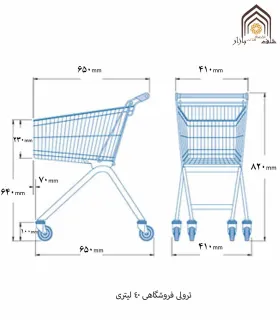 ترولی فروشگاهی 4٠ لیتری صنایع مفتولی آریا توس - 1
