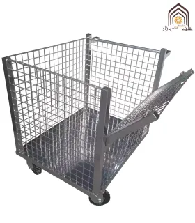 گاری حمل بار مفتولی مناسب برای جابجایی محصولات در صنایع مختلف، با طراحی مقاوم و کارآمد.