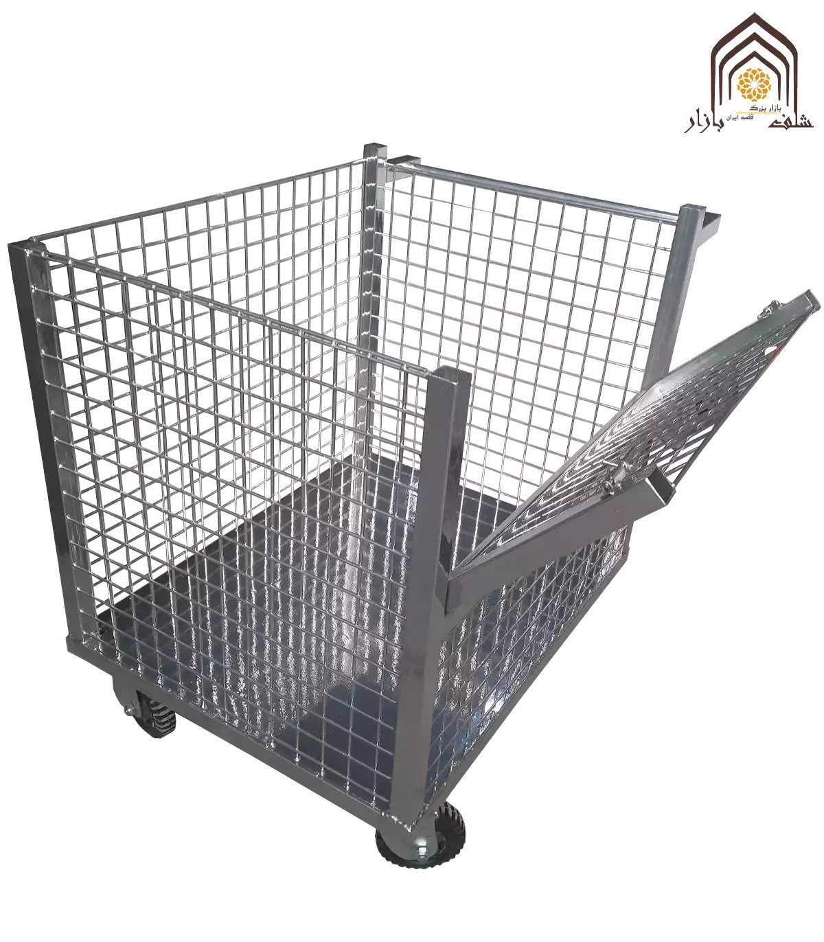 گاری حمل بار مفتولی مناسب برای جابجایی محصولات در صنایع مختلف، با طراحی مقاوم و کارآمد.