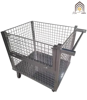 گاری حمل بار صنعتی از صنایع مفتولی آریا توس، مناسب برای جابجایی آسان و کارآمد بار.