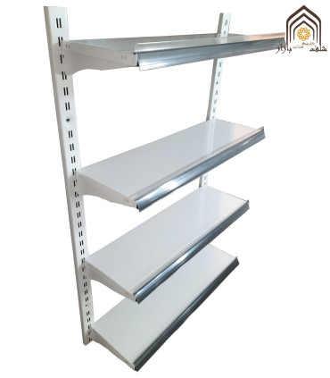 قفسه دیوارکوب ارزان برای فروشگاه با طراحی مشبک از سامان انبار شرق طوس، مناسب برای سازماندهی محصولات.