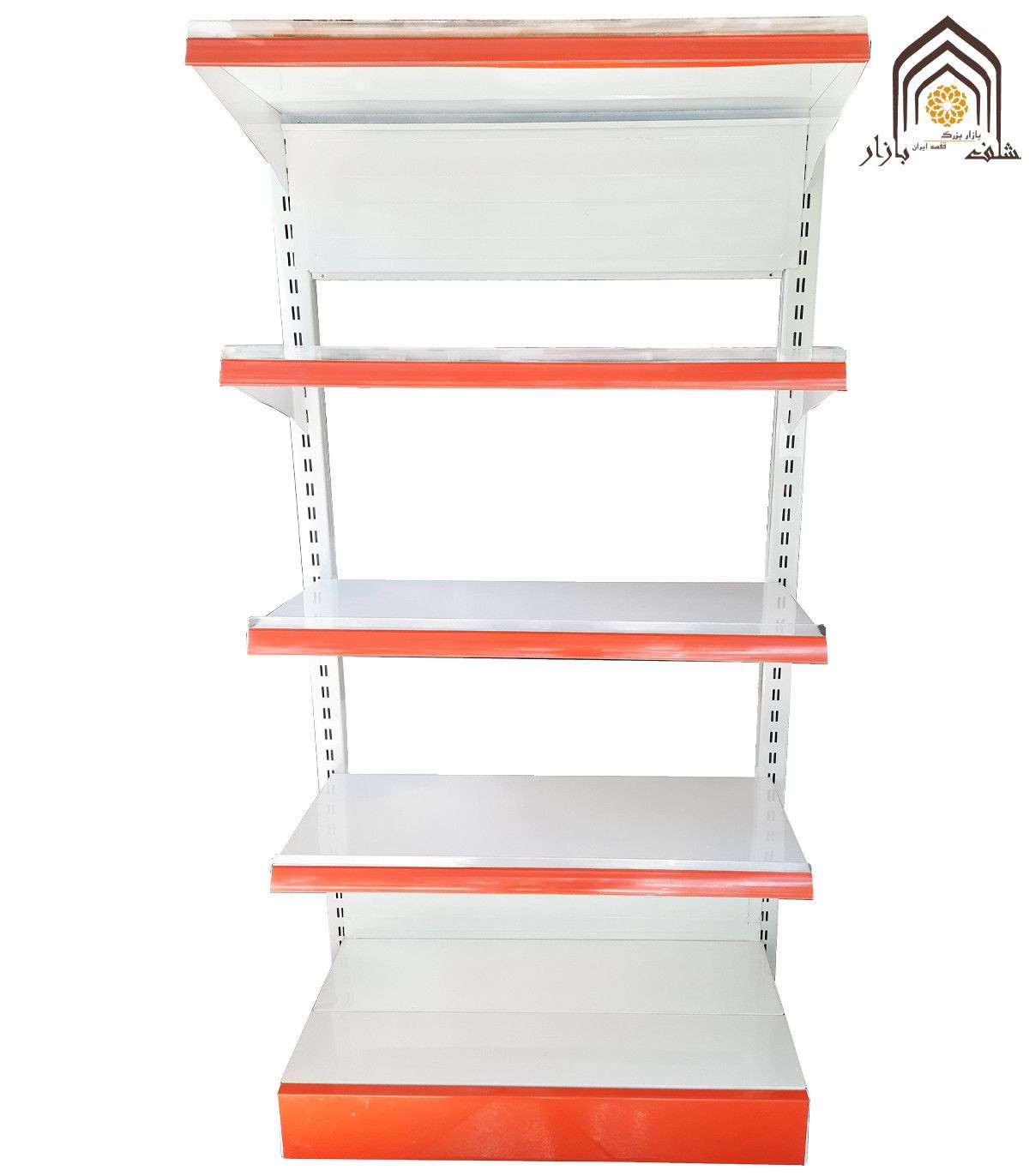 شلف سرلاین قفسه وسط با طراحی مشبک از سامان انبار شرق طوس، مناسب برای نمایش و سازماندهی محصولات.