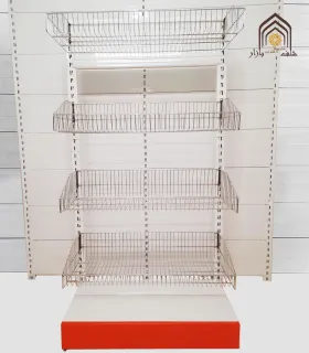 قفسه فلزی سبد خودایستا برای ساماندهی منظم و بهره‌وری بهتر در فضای انبار مناسب است.
