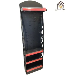 استند کراس پانچدار فروشگاهی سامان انبار شرق طوس مشبک با طراحی مدرن و جادار برای نمایش محصولات.