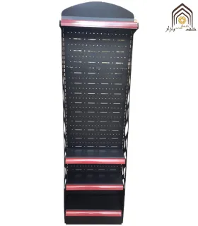 استند کراس پانچدار فروشگاهی سامان انبار شرق طوس با طراحی مشبک و کاربردی برای نمایش محصولات.