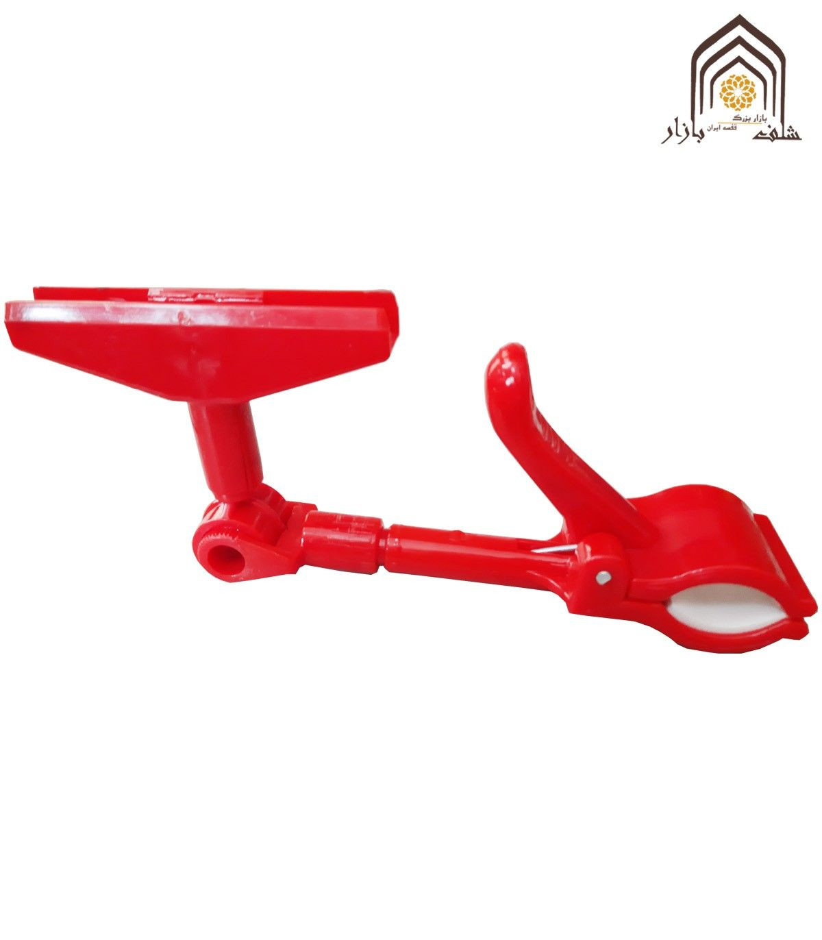 گیره چرخشی اتیکت قیمت با طراحی کاربردی و رنگ قرمز، مناسب برای بسته‌بندی و نمایندگی محصولات.