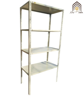 قفسه پیچ و مهره ای سامان انبار شرق طوس با طراحی مشبک و مناسب برای ذخیره سازی انواع کالاها.