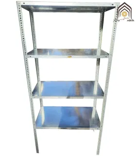 قفسه فلزی گالوانیزه سردخانه با طراحی مشبک و کیفیت بالا از سامان انبار شرق طوس مناسب برای سازماندهی فضا.