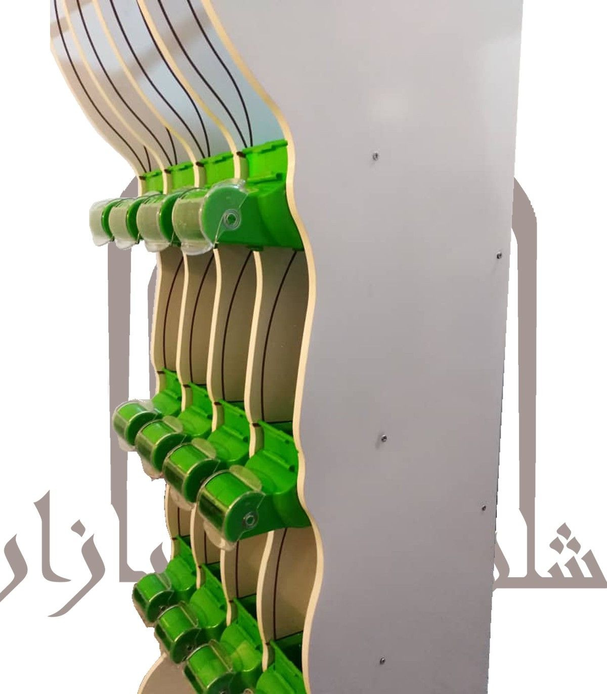 استند اجیل خشکبار الینا با طراحی مدرن و ظرفیت بالا جهت نمایش و نگهداری انواع مغزها و خشکبار.