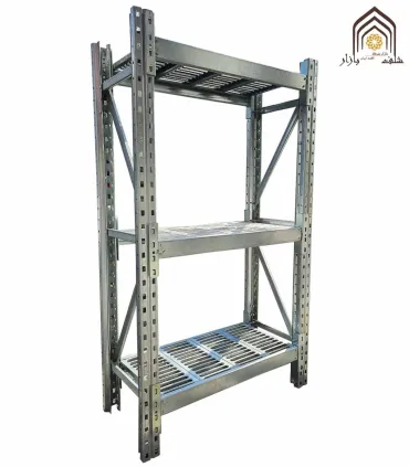 قفسه راک سردخانه ای سامان انبار شرق طوس مشبک با طراحی مستحکم و قابلیت تحمل وزن بالا. مناسب برای انبارها و سردخانه‌ها.
