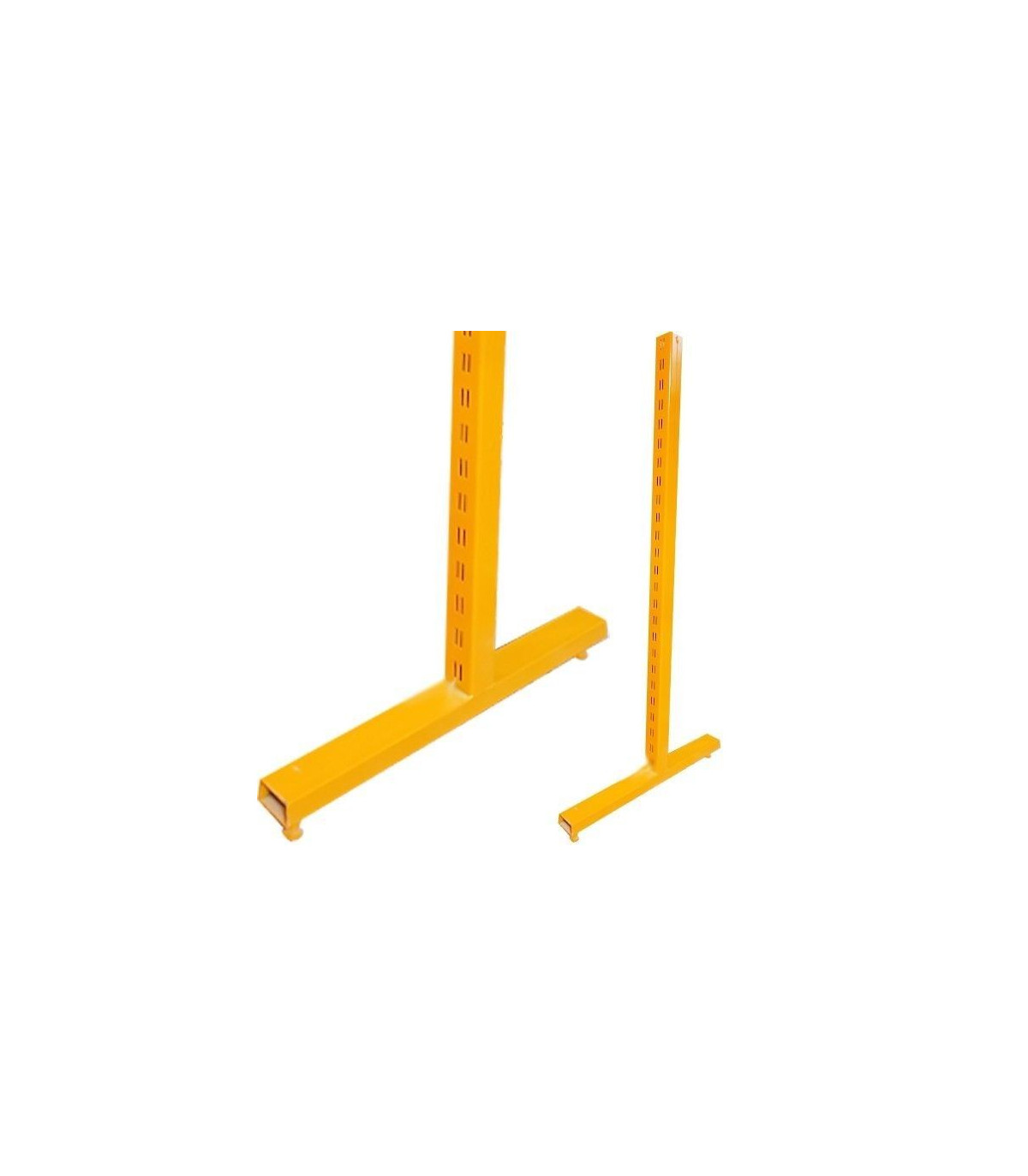 پایه قفسه دوطرفه T با طراحی مشبک، مناسب برای ساماندهی انبارها و آسان کردن دسترسی به کالاها.