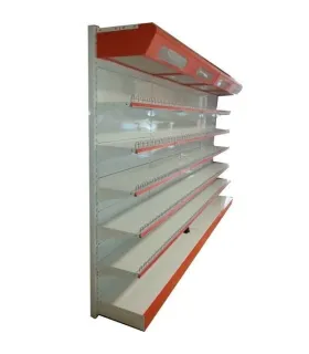 تاج روشنایی قفسه فروشگاهی سامان انبار شرق طوس مشبک با طراحی مدرن و کاربردی برای نمایش محصولات مختلف.