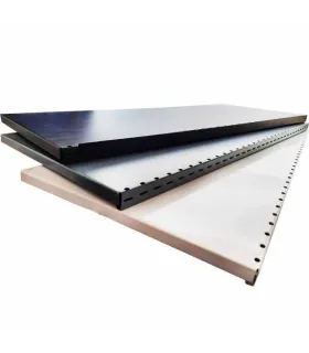 طبقات شلف فلزی سامانه انبار شرق طوس با طراحی مشبک و مقاوم برای استفاده کارآمد در انبارها و فضاهای مختلف.