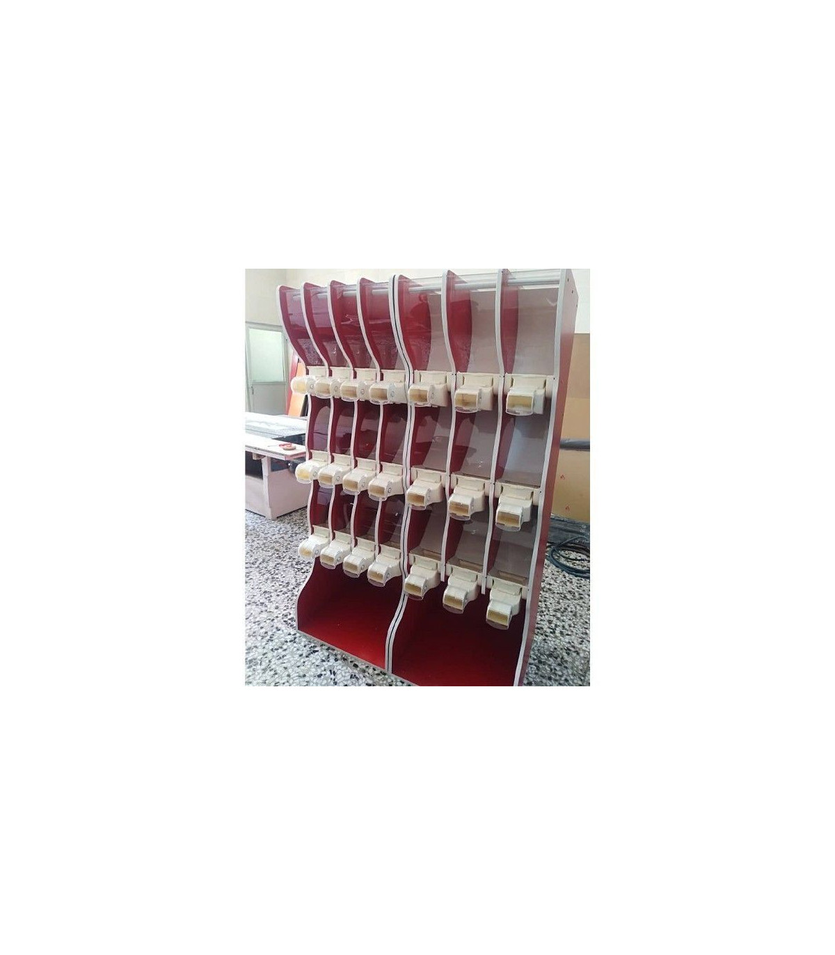 استند خشکبار 9 مخزن آکاربو AKARBU با طراحی مدرن و کارآمد برای نمایش و نگهداری خشکبار.