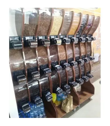 استند خشکبار 9 مخزن آکاربو AKARBU برای نمایش و ارائه خشکبار با طراحی مدرن و کارآمد\n\nاین استند مناسب فروشگاه‌های مواد غذایی است