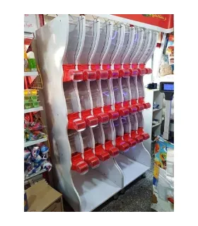 استند آجیل خشکبار 12 مخزن آکاربو مدل AKARBU با طراحی شیک و کاربردی برای فروشگاه‌ها. مناسب برای انواع خشکبار و تنقلات.