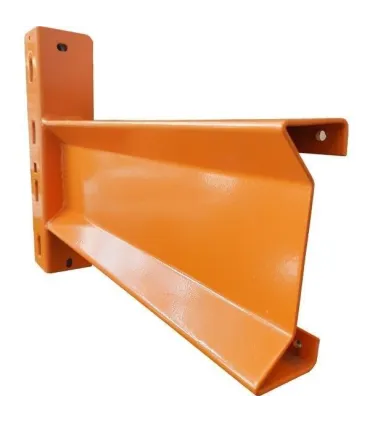 بازویی قفسه راک سنگین با رنگ نارنجی و طراحی محکم برای نگهداری بارهای سنگین. مناسب برای انبارها و فضای صنعتی.
