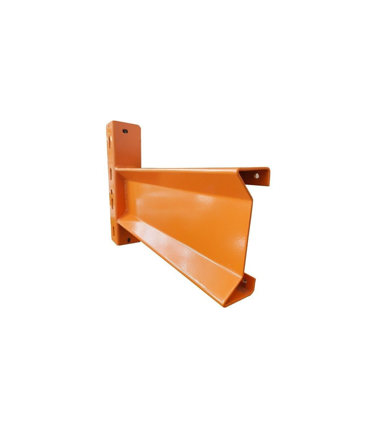 بازویی قفسه راک سنگین با رنگ نارنجی و طراحی محکم برای نگهداری بارهای سنگین. مناسب برای انبارها و فضای صنعتی.
