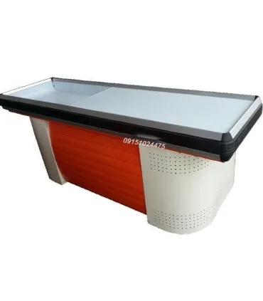 میز چک اوت ساده سامان انبار شرق طوس با طراحی مدرن و کاربردی برای استفاده در فروشگاه‌ها.