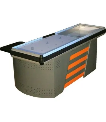 میز چک اوت ساده سامان انبار شرق طوس مشبک با طراحی مدرن و کاربردی مناسب برای فروشگاه‌ها.