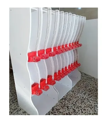 قفسه آجیل خشکبار شش مخزن الینا استند، مناسب برای فروشگاه‌ها و مکان‌های تجاری جهت نظم‌دهی به محصولات.