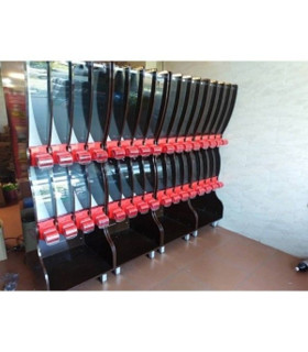 استند آجیل خشکبار هشت مخزن الینا استند مناسب برای نمایش و نگهداری محصولات خشکبار با طراحی مدرن\n\nاستند آجیل خشکبار الینا دارای 