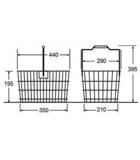 سبد خرید دستی صنایع مفتولی آریا توس با طراحی کاربردی و ابعاد مناسب برای خرید روزمره.