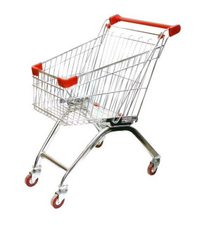 چرخ خرید فروشگاهی ۶۰ لیتری از صنایع مفتولی آریا توس، مناسب برای خرید در فروشگاه‌ها و سوپرمارکت‌ها.