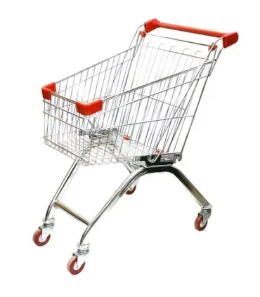 چرخ خرید فروشگاهی ۶۰ لیتری از صنایع مفتولی آریا توس، مناسب برای خرید در فروشگاه‌ها و سوپرمارکت‌ها.