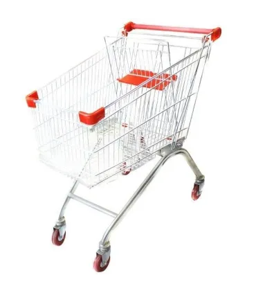 کالسکه خرید فروشگاهی 125 لیتر، مناسب برای استفاده در فروشگاه‌ها و مراکز خرید، تولید صنایع مفتولی آریا توس.