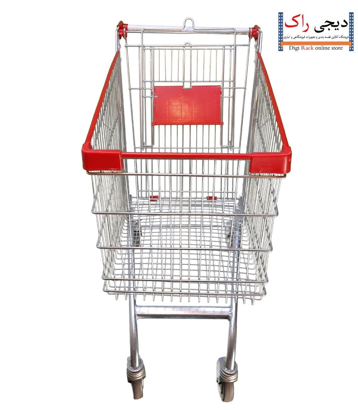 کالسکه خرید فروشگاهی 125 لیتری صنایع مفتولی آریا توس با طراحی مستحکم و کارآمد مناسب برای فروشگاه‌ها است.