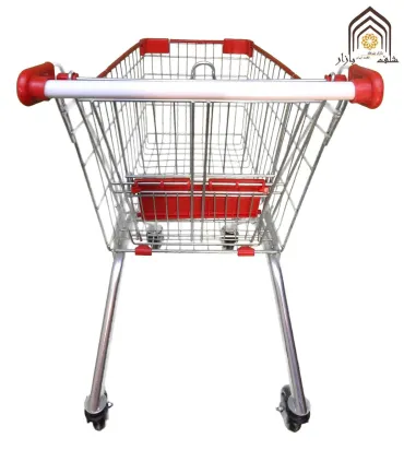 چرخ خرید فروشگاهی 80 لیتری صنایع مفتولی آریا توس با طراحی مقاوم و کاربردی برای خریدهای روزمره.