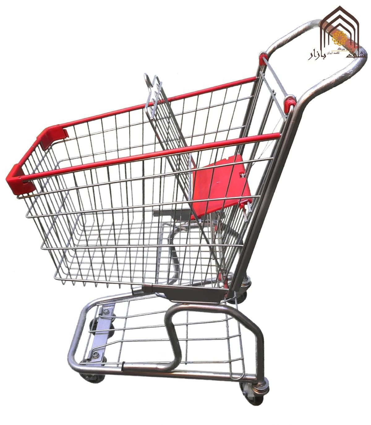 چرخ خرید 80 لیتری کفی دار مناسب برای فروشگاه‌ها و مراکز خرید، تولید صنایع مفتولی آریا توس.