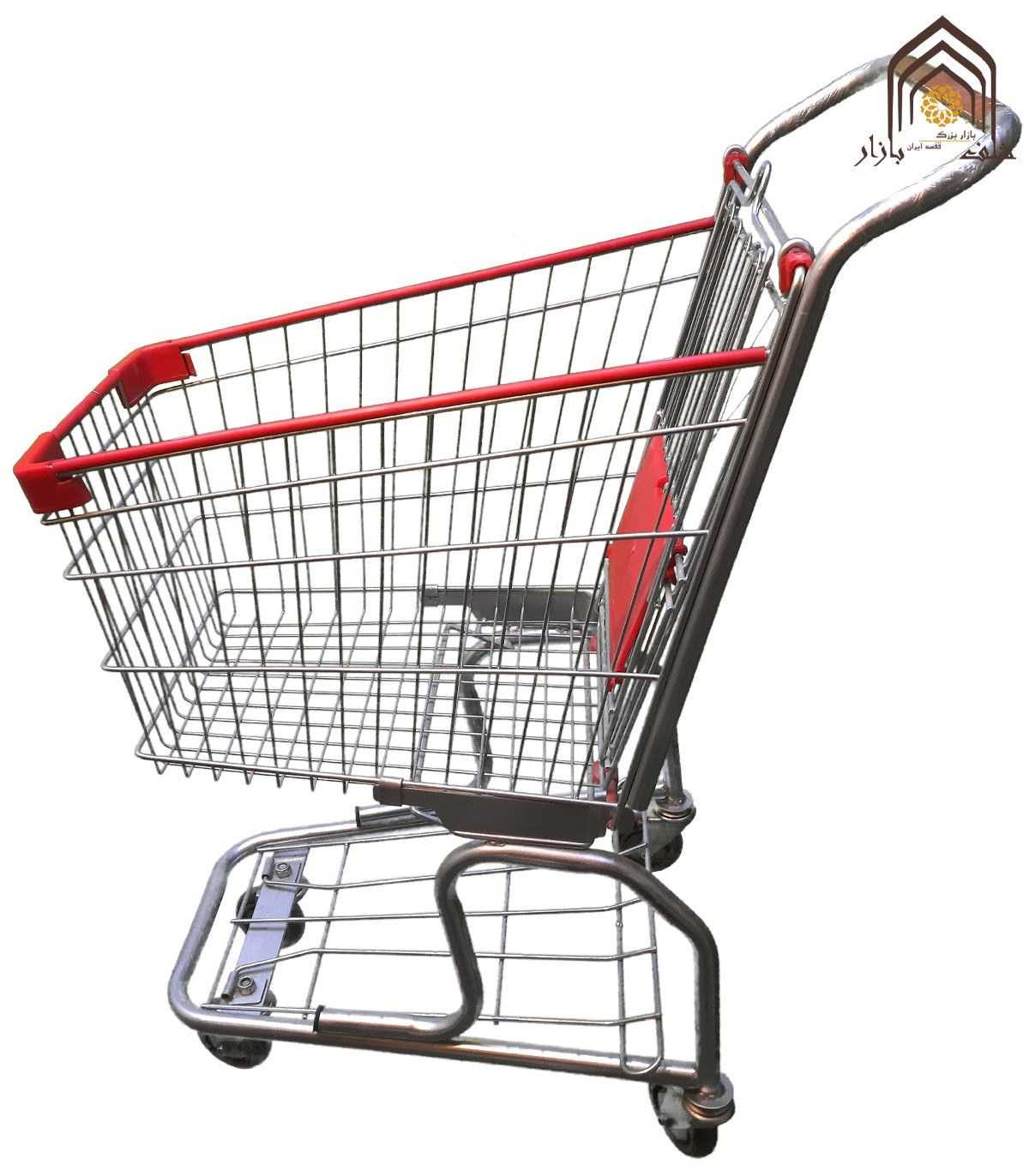 چرخ خرید 80 لیتری کفی دار صنایع مفتولی آریا توس با طراحی مقاوم و کارایی عالی برای خریدهای حجیم.