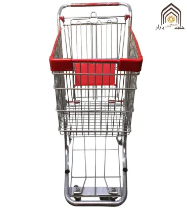 چرخ خرید 80 لیتری کفی دار از صنایع مفتولی آریا توس با طراحی مقاوم و کارآمد برای خرید راحت.