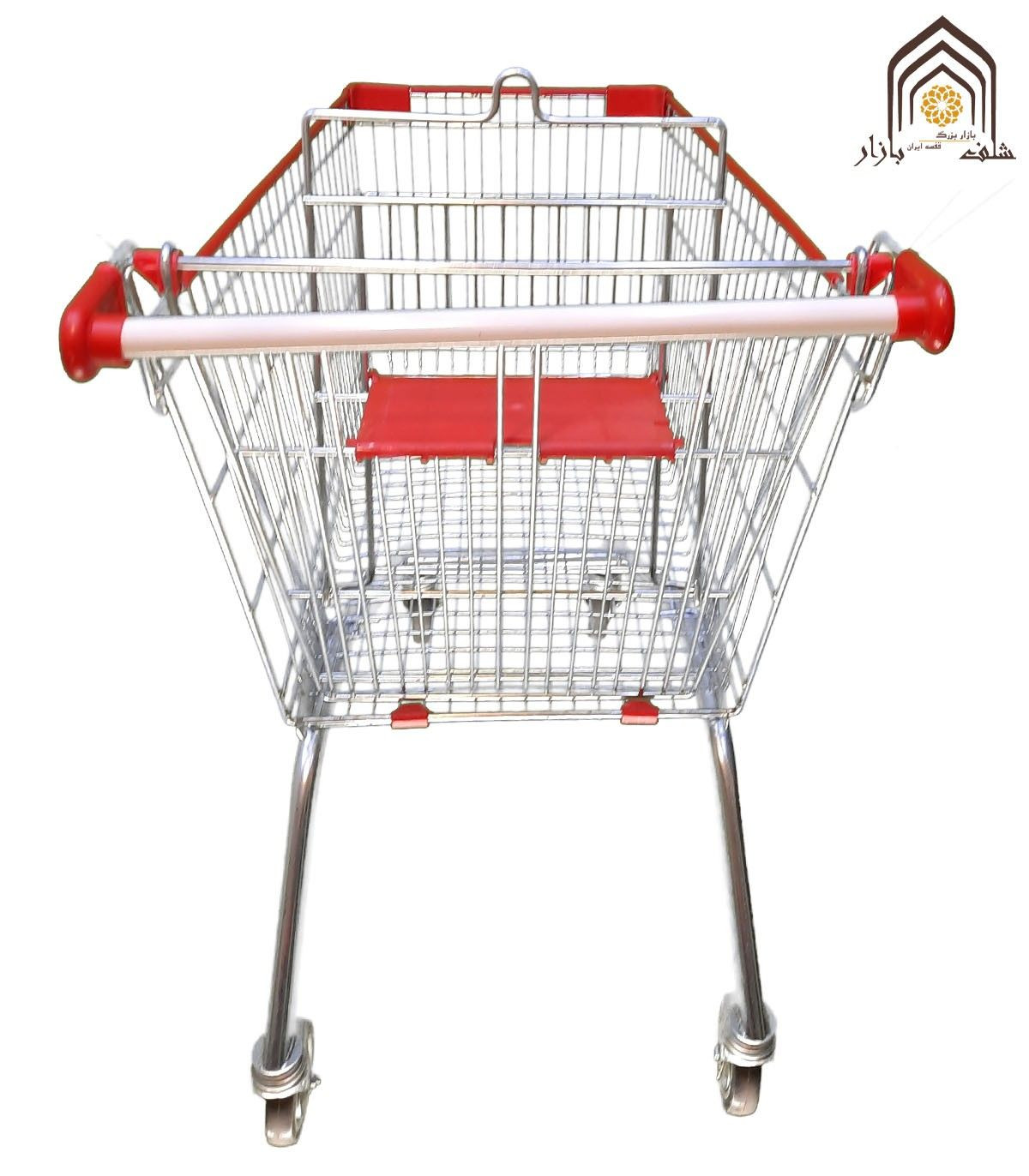 ترولی خرید فروشگاهی 180 لیتر از صنایع مفتولی آریا توس با طراحی کاربردی و مدرن برای فروشگاه‌ها.